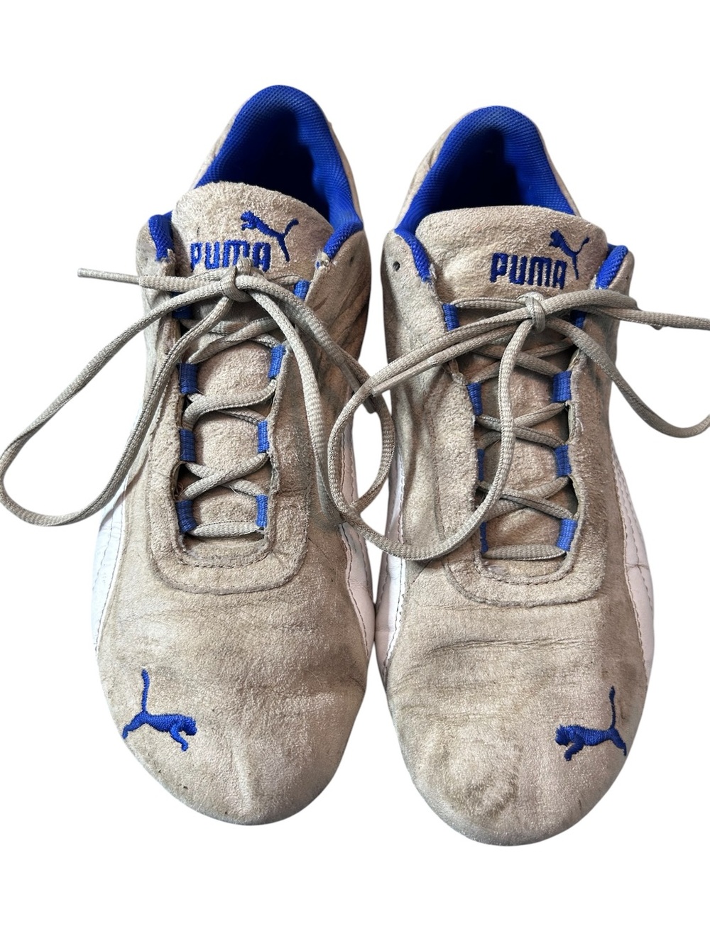 Vintage Puma Speedcat Sneaker - Size 9.5, Taupe/White/Blue